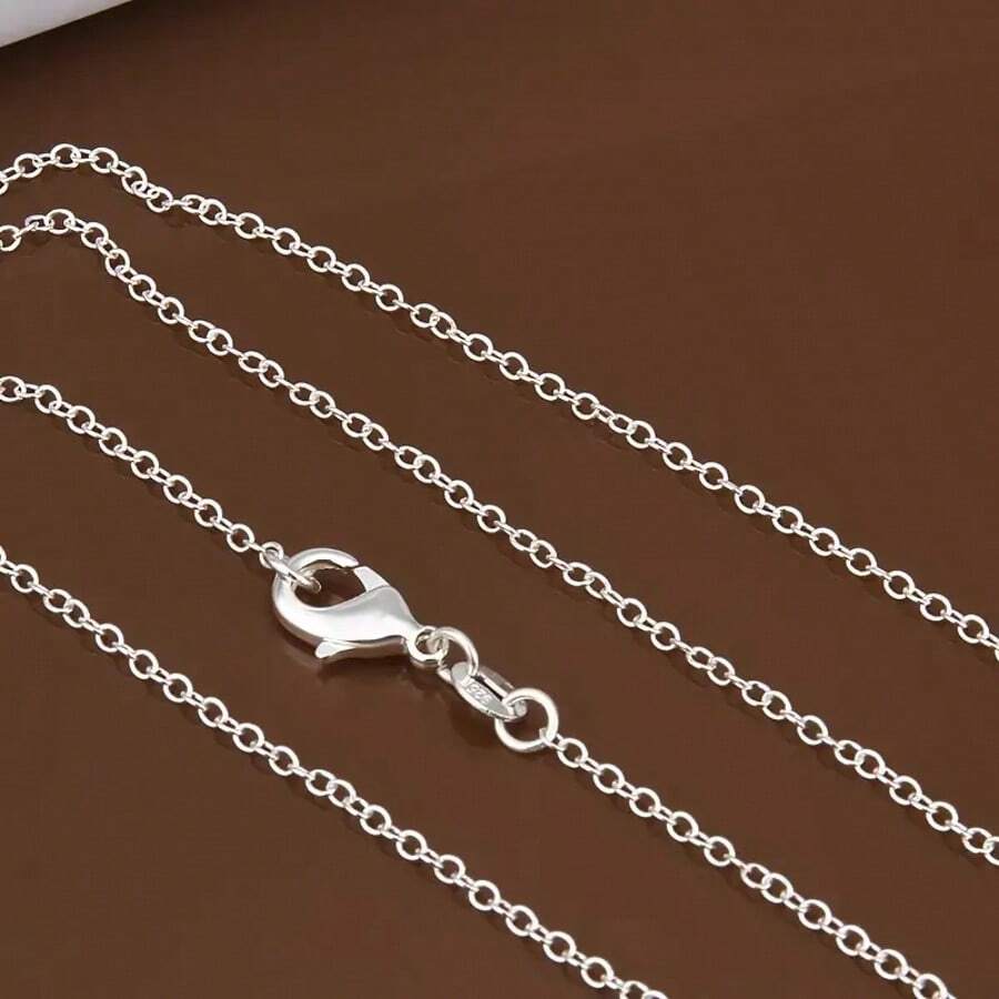 3 pièces Chaîne ROLO en argent sterling plaqué 925 de 16 à 30 pouces