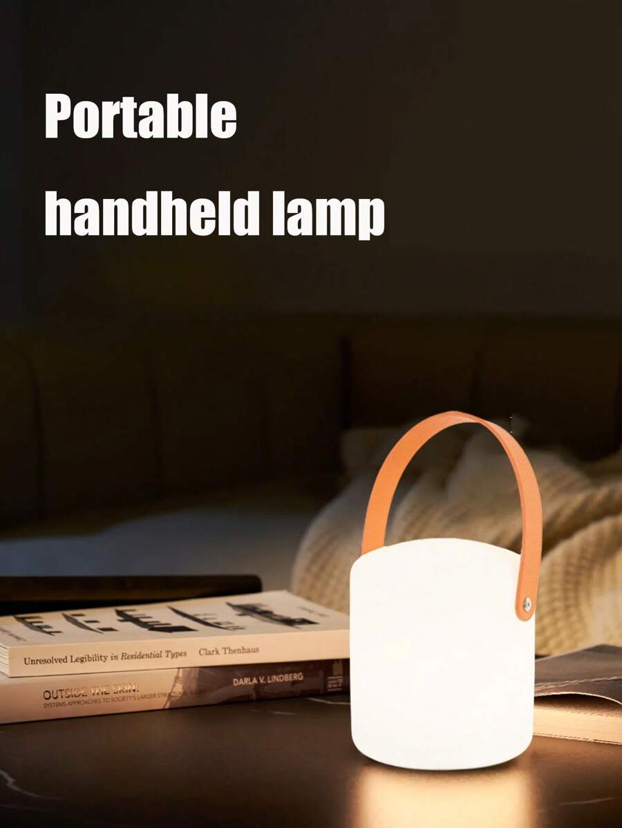 1PC Fashionable And Minimalist Handheld Table Lamp, Supports Convenient Charging, Equipped With 15 RGB Colors, Supports Remote Control Dimming Function, Suitable For Bedrooms, Living Rooms, Bedside Tables, Camping, And Other Scenarios. Decorative Night Light, Room Decoration Light.