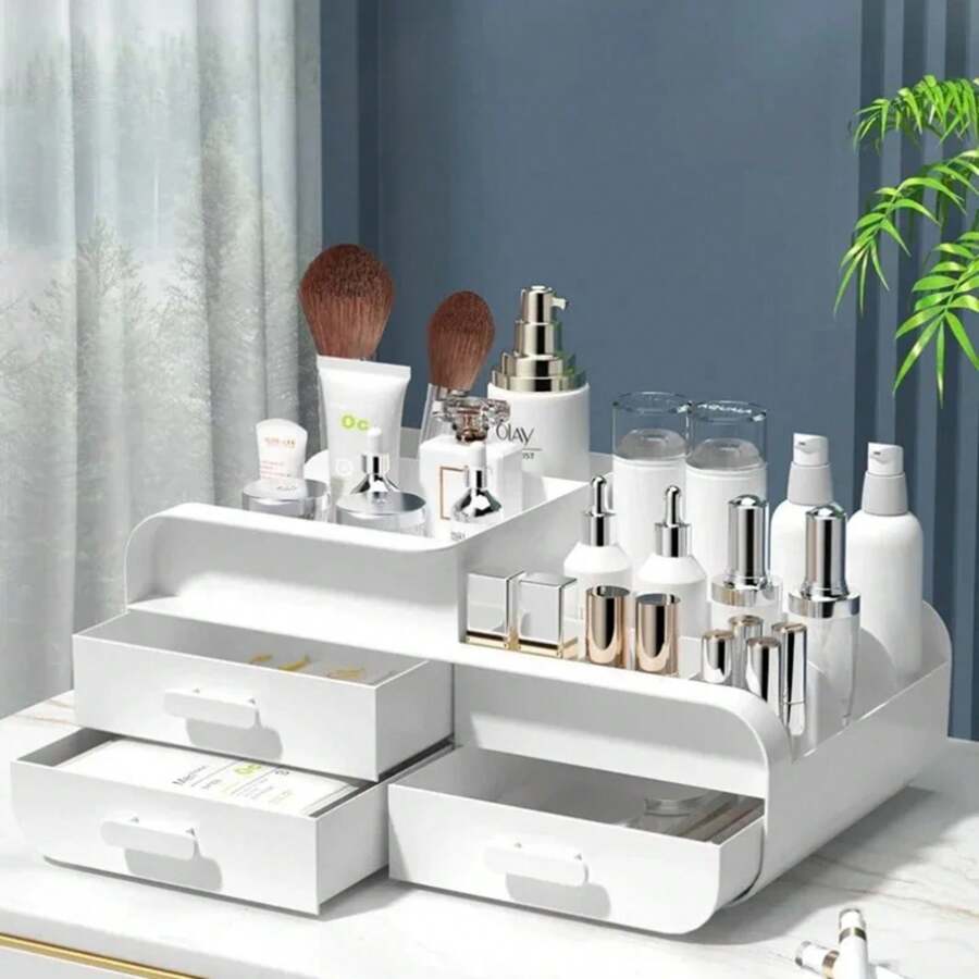 Desktop Makeup Organizer Cosmetic Storage Box Jewelry Nail Polish Drawer Organizer Container Lipstick Sorting Sundries Cases