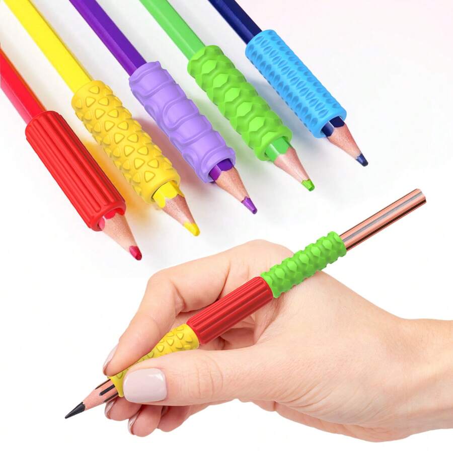 Silicone Pencil Grip, Decompression Pen Holder, Autism Sedative Tool, Anxiety Relief Item, ADHD Tool
