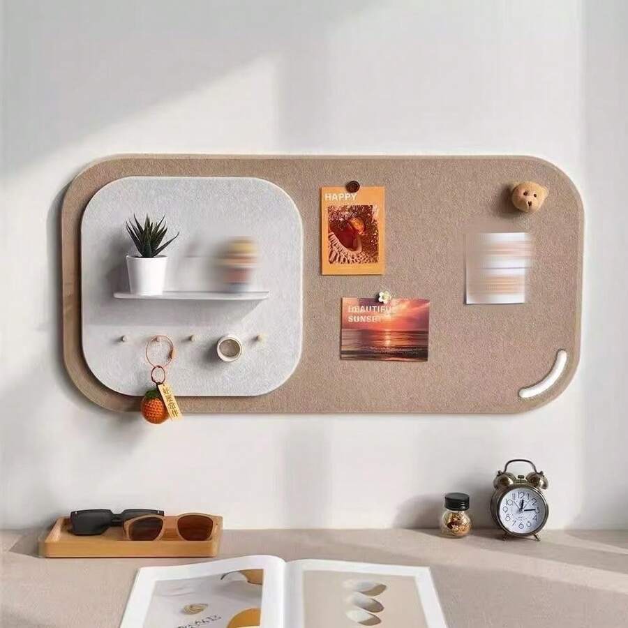 1 peça de painel perfurado de feltro de 40 x 80 cm, suporte de decoração de parede sem moldura, sem necessidade de perfuração, material escolar, volta às aulas