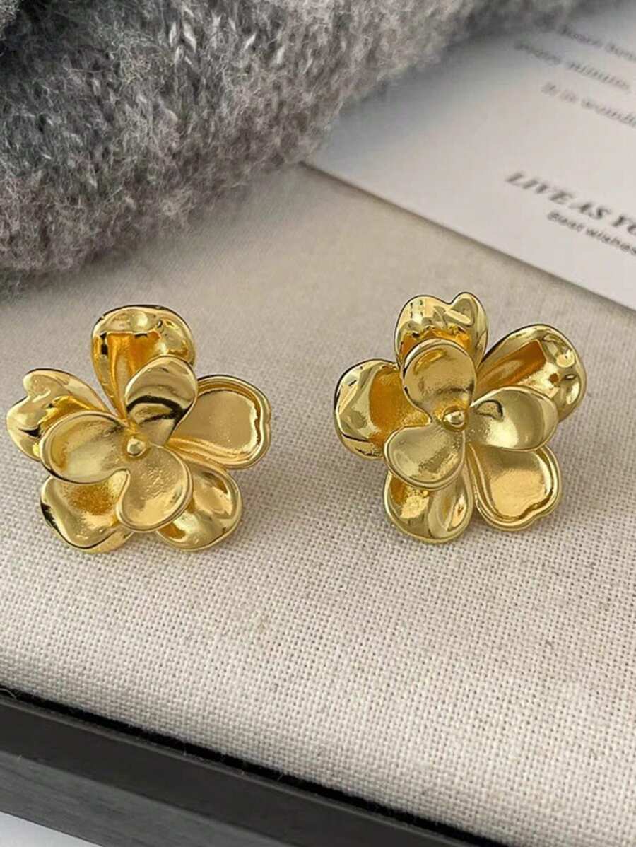 1 Paar zarte Ohrringe mit Blumenmuster, minimalistisch und schick, geeignet für den täglichen Gebrauch und festliche Anlässe für Frauen