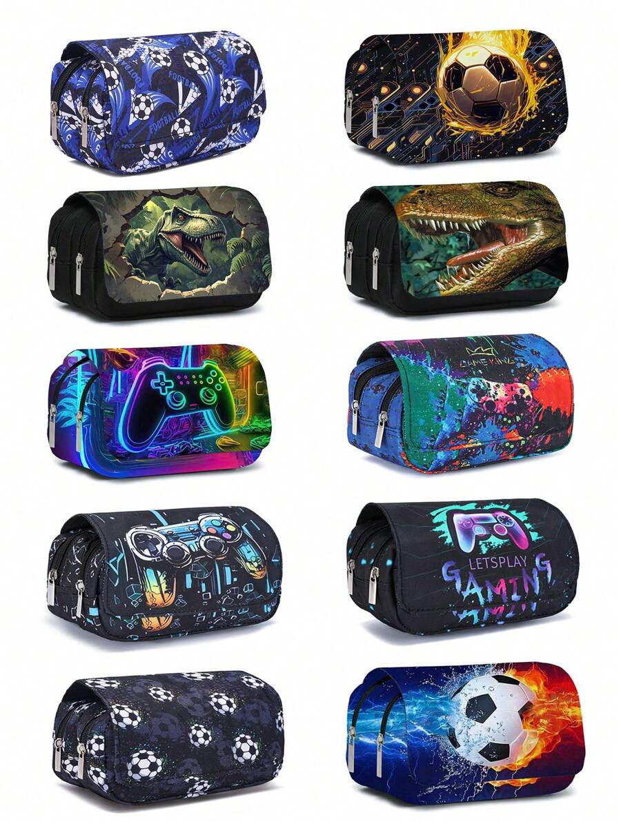 Large Pencil Case, Kids Big Capacity Pencil Pouch Stationery Pen Bag, Boys And Girls Storage High Capacity Bag Pouch Holder Box Organizer, Marker Pen Case For School Student Office Supplies , Back To School Gifts