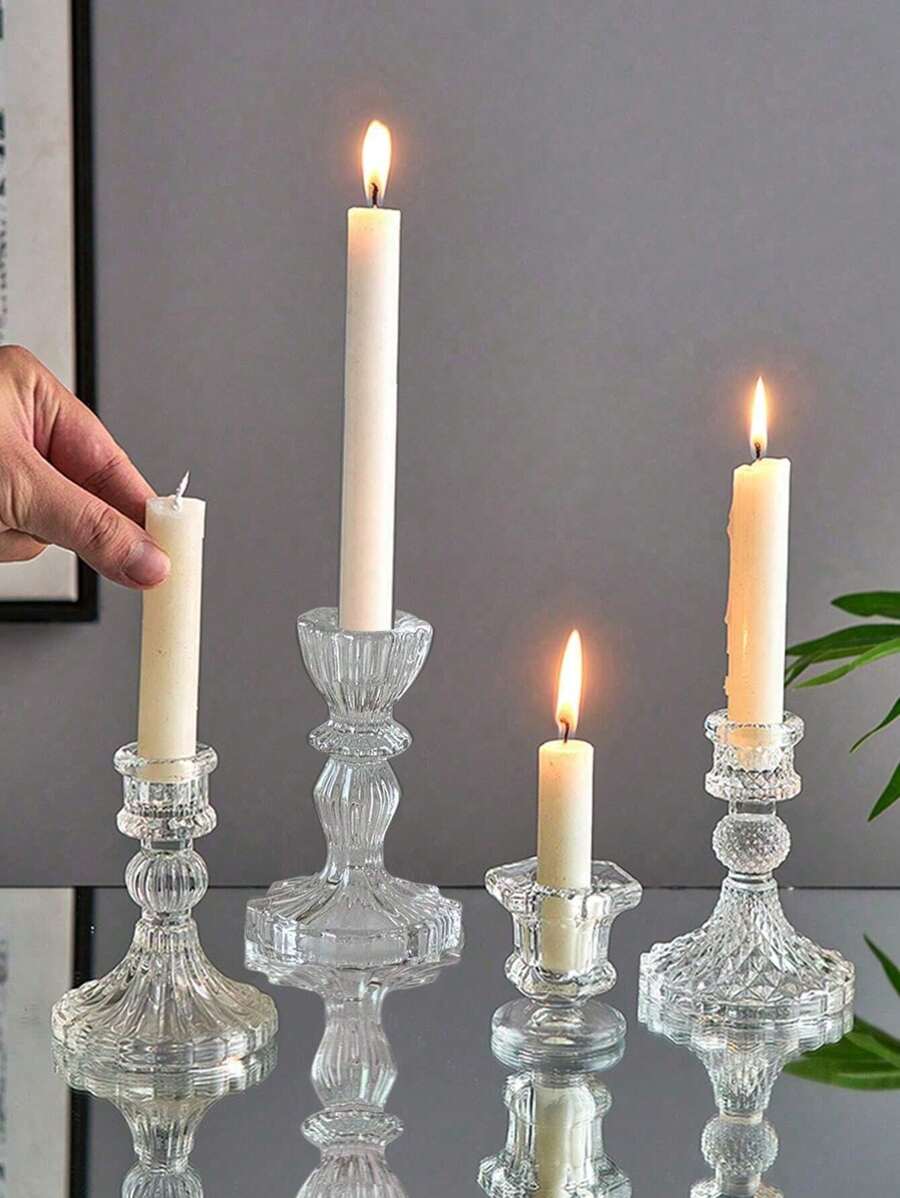 3/2 piezas/1 pieza Portavelas de , portavelas de retro europeo con relieve, de pie para la sala de estar, decoración de San Valentín, base de velas aromáticas, decoración romántica - portavelas y candelabros para el hogar, sala de estar, dormitorio, hotel/restaurante/ espacio comercial - excelente para bodas, San Valentín y Año Nuevo