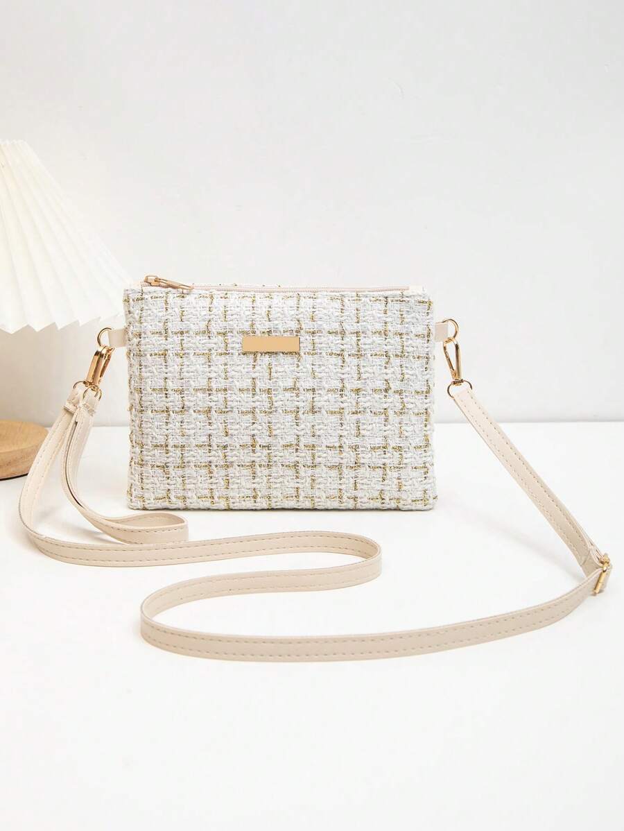 Nuevo bolso de mano de paja trenzada para mujer, bolso cruzado casual y versátil, bolso cuadrado pequeño, primavera/verano