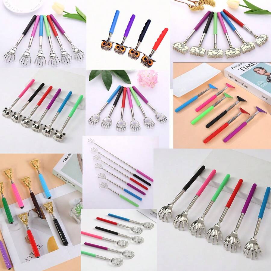 Retractable Home Massage Device, Scratch Relieve Backscratcher Itching Scratcher Self-Use Stainless Steel Palm Massager