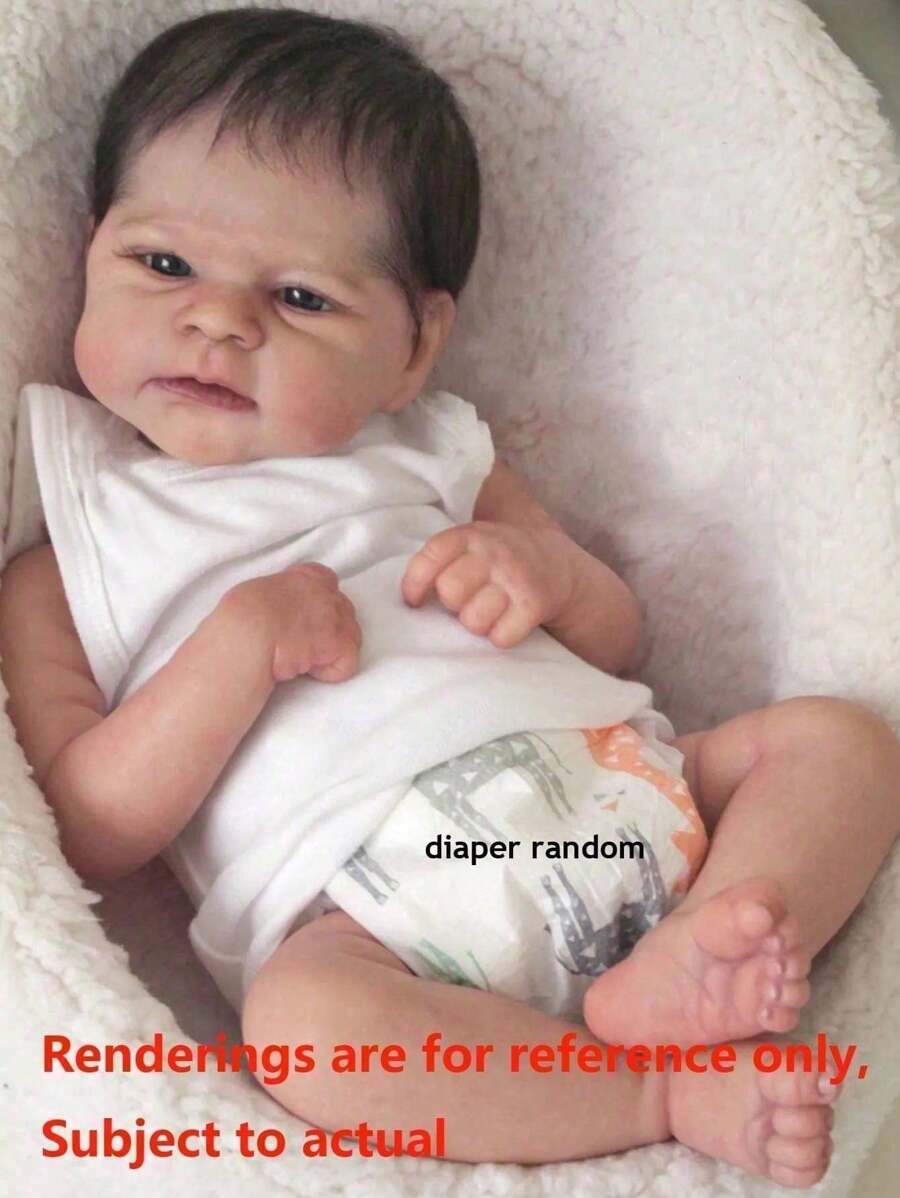 Muñeca bebé renacida de vinilo suave de 18 pulgadas y 45 cm, niña princesa, juguete para bebé recién nacido, muñeca artística para vestir con textura de mármol 3D, piel con venas visibles, realista.