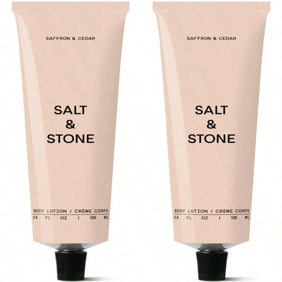 Loción corporal de Sal y Piedra para mujeres y hombres | Hidrata, nutre y suaviza la piel | Restaura la piel seca | De rápida absorción | Libre de crueldad animal y vegana (100 ml) (Sándalo y Vetiver)