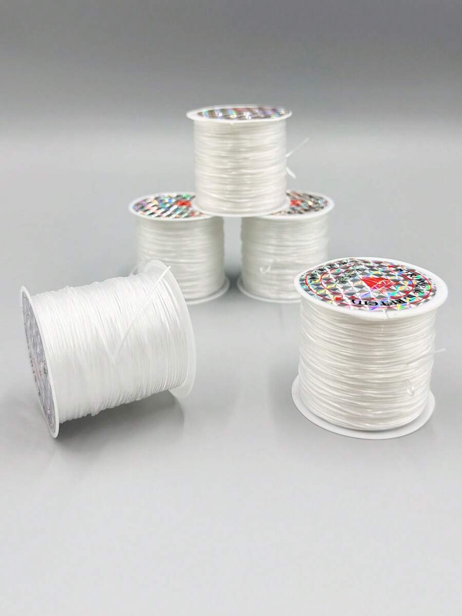 1pc Quick Beading Elastic Cord, Versatile Jewelry Cord Elastic Bracelet String, Crystal Beads String For Jewelry Making, DIY Bracelet Necklace, Crafts Creation