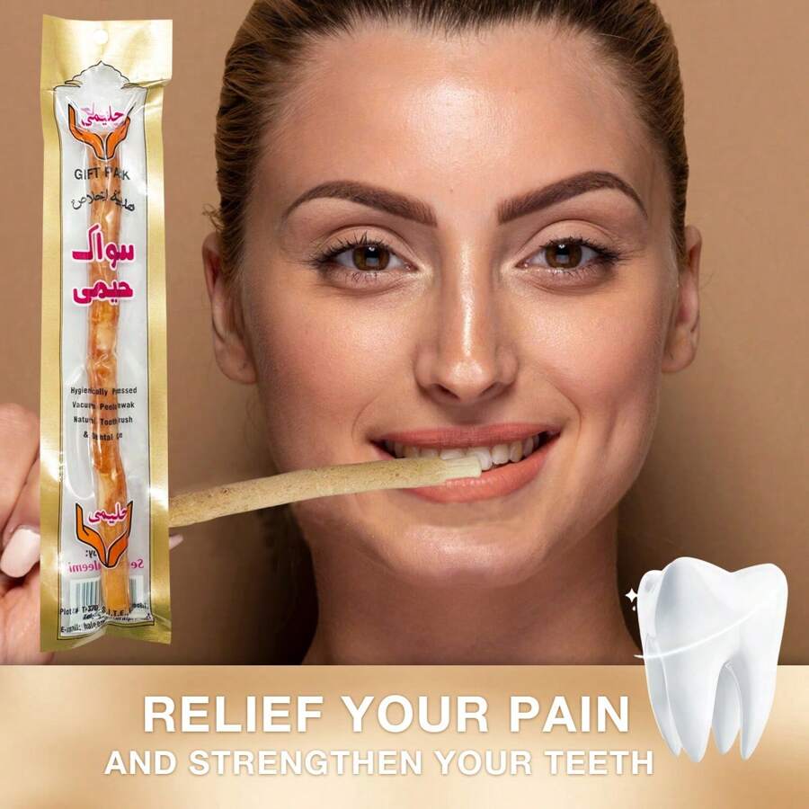 Slim Miswak Natural Toothbrush Portable Traveling Toothbrush Traditional Toothbrush Stick For Healthy Gums Teeth Fresher Breath Mini Travel Gift