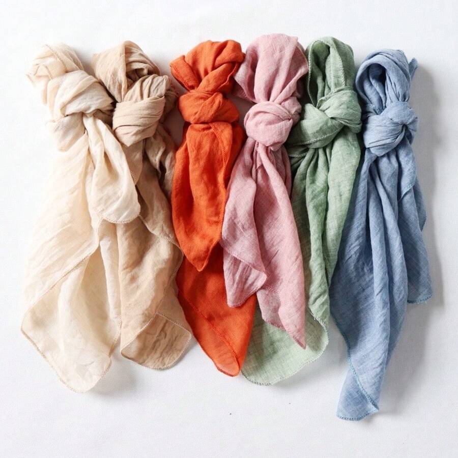 12 guardanapos de chiffon de poliéster voile bali, 46 x 46 cm/18 x 18 pol., multicoloridos, quadrados, de musselina, para jantar, festas, chás de bebê, Natal, reuniões de fim de ano, toalhas de cozinha reutilizáveis