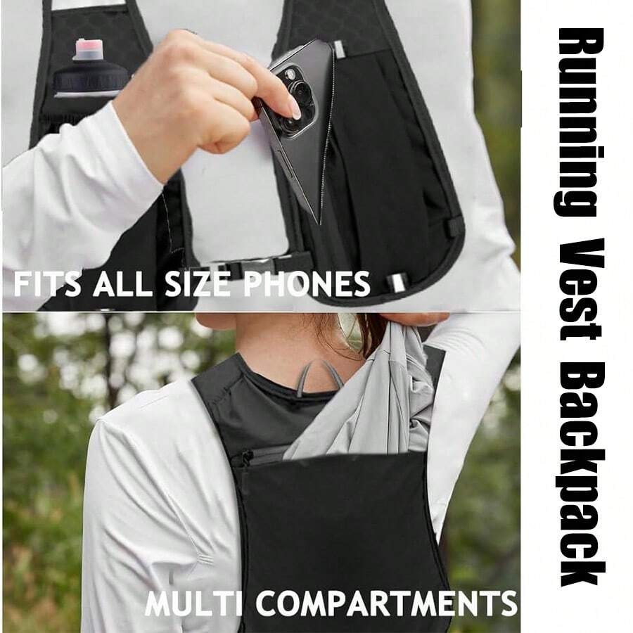 Running Hydration Vest Backpack Lightweight Running Vest Women Men,Reflective Camel Hydration Water Backpack For Cycling Hiking Marathon(Only Backpack Without Bladder)