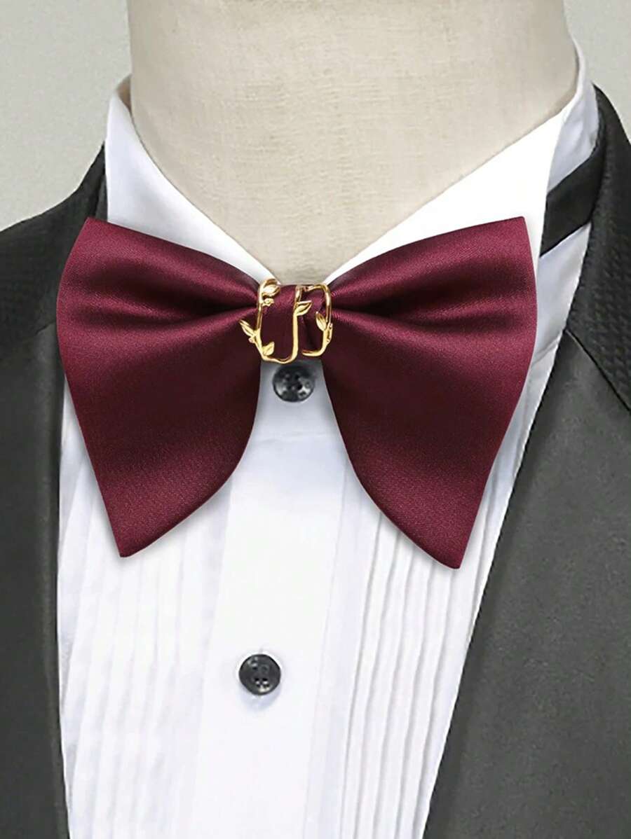 1 pieza Pajarita estilo chino elegante de metal de poliéster, detalles románticos orientales para la boda, esencial de la pareja