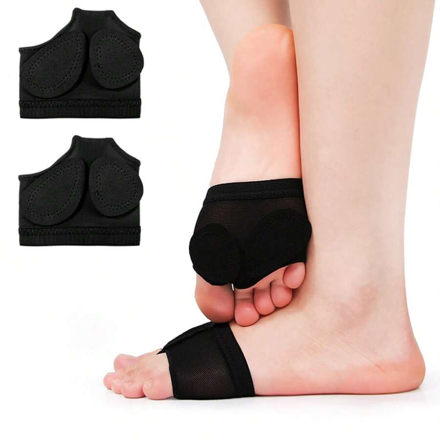 1 Pair Breathable Forefoot Pads, Suitable For Football, Gymnastics, Latin Dance, Foot Care And Protection For Women
