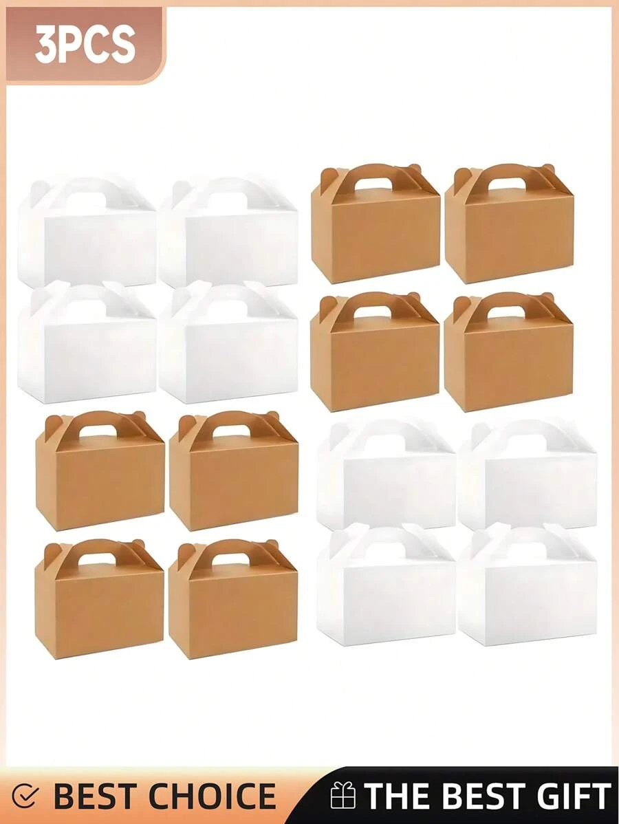 30 pièces Boîtes à gâteau en papier kraft (15,24 cm x 8,89 cm x 8,89 cm), boîtes à pain, pâtisseries, gâteaux, chocolats, biscuits, tartes et autres pâtisseries, cadeaux de fête d'anniversaire, cadeaux de fête de mariage, ustensiles de cuisine, accessoires de cuisine, fournitures de cuisine de la maison