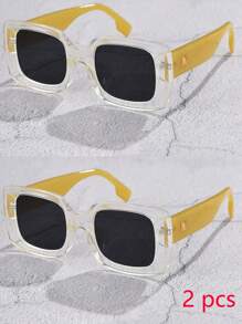 2 Pieces Transparent/yellow