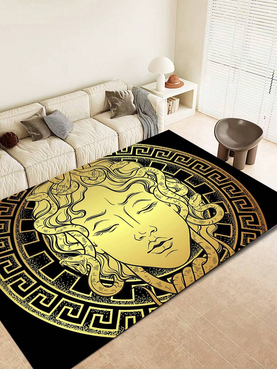 Tapete criativo de design exclusivo para sala de estar, tapete decorativo moderno e minimalista para quarto, sala de estudo, sala de estar, decoração de casa, tapete estampado, tapete lavável para sala de estar, decoração de casa
