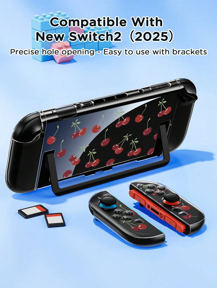 Ayotu 1 pièce Étui de protection transparent pour manette de jeu 2 7,9 pouces (2025)/Switch OLED, résistant aux chocs et anti-rayures, facile à mettre et à enlever. Conçu avec des découpes spécialement placées, permettant l'accès à toutes les parties de la Switch et à tous les boutons.