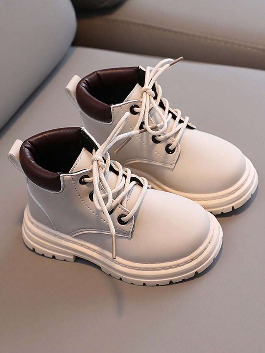 1 par de botas para niños, nuevos estilos de otoño e invierno para niños y niñas, botas cortas de princesa