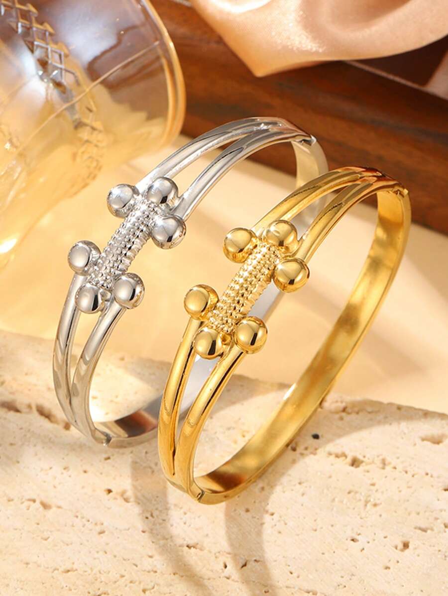 2/1 pièce Ensemble de bracelets personnalisés en acier inoxydable multicolore avec un design de fer à cheval et unique, convenant aux hommes et aux femmes, durable, étanche, anti-allergique, bijoux, cadeau de vacances et d'anniversaire