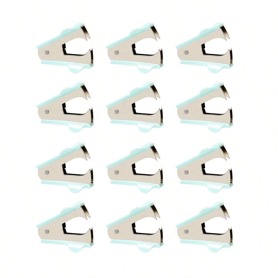 12 pièces Décolleur d'ongle de papeterie de bureau, 12 pièces Arrache-ongle de papeterie pour étudiants, mini conception portable pour bureau financier, retour à l'école, fournitures scolaires