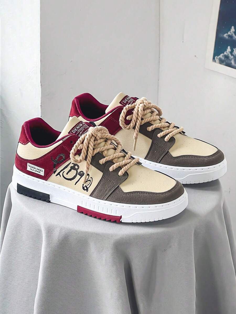2025 New Spring/Summer Versatile Student Flat Board Shoes Men Casual Sports Sneakers (Shoelaces Random Style)