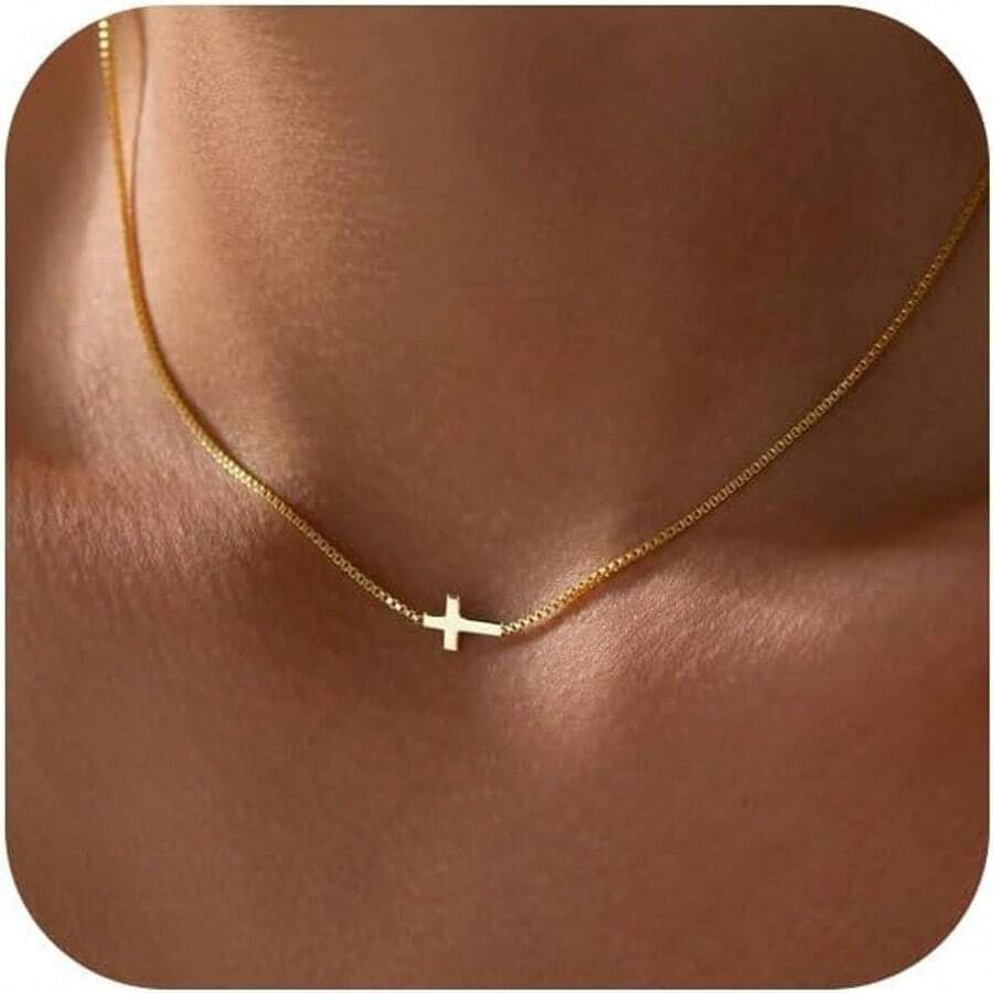 Nuevo Collar de cruz de acero inoxidable, joyería de moda