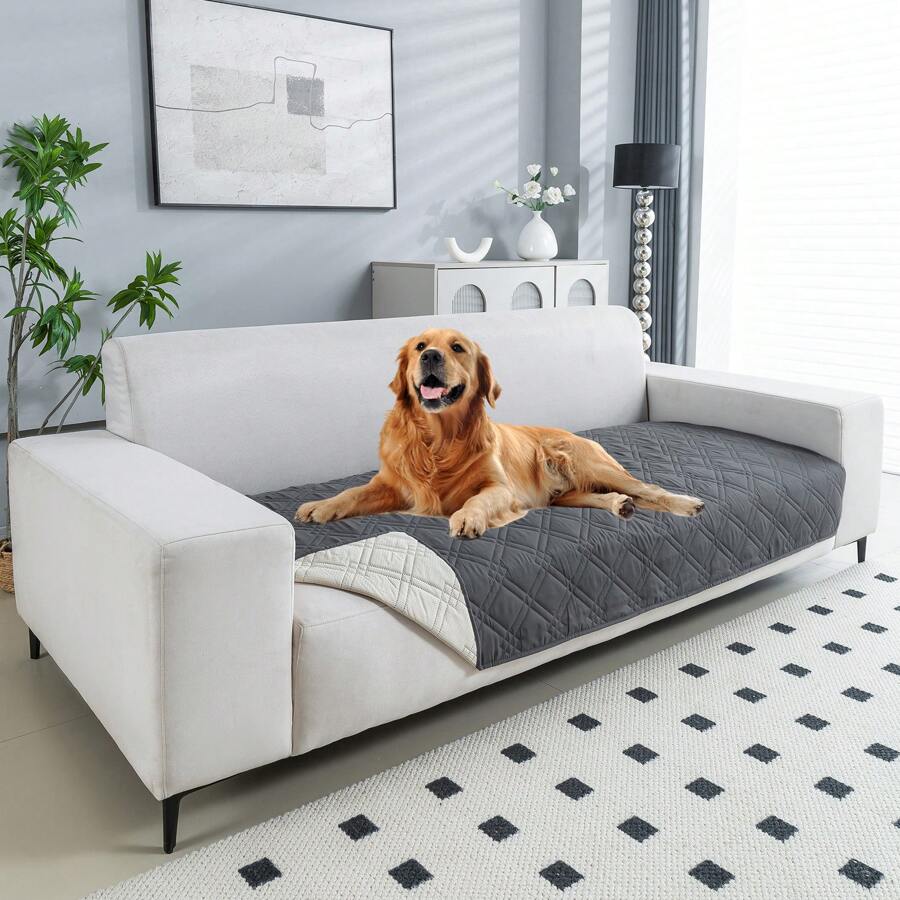 1 pieza Funda protectora moderna de unicolor y antideslizante para sofá con tecnología de ultrasonidos, Funda para sofá para mascotas apta para 1 a 4 asientos en la sala de estar