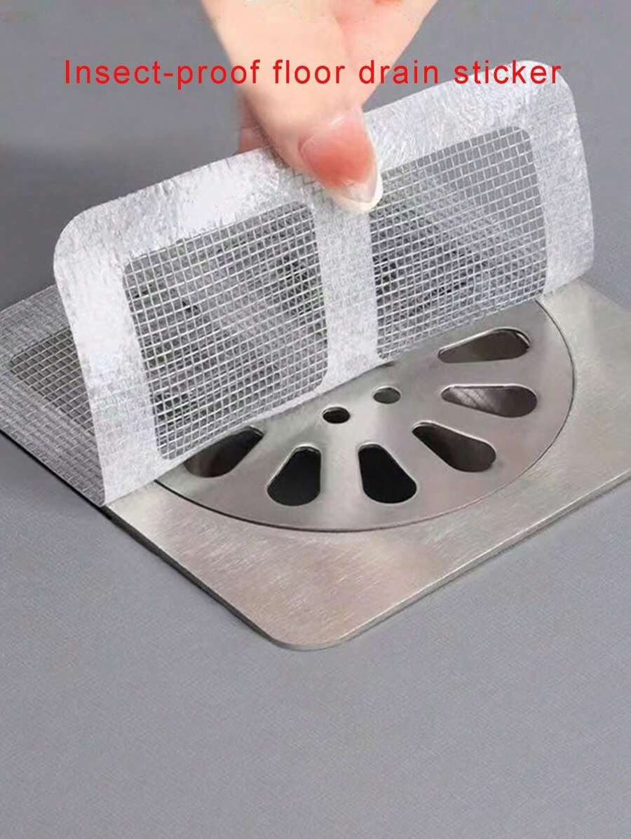 6pcs Drain Filter Covers, Disposable Hair Catcher For Shower Drain, Floor Sink Strainers, Bathroom Tub Hair Catchers, Bathroom Accessories Back To School
