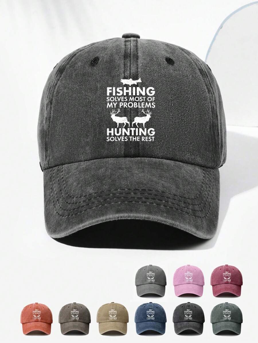 1 Stück Unisex Retro Hirsch & Buchstaben Bedruckter Baseballcap, atmungsaktiv, minimalistisches, personalisiertes Design geeignet für Outdoor-Sport, Wandern, Alltag, verstellbare Größe, modisches vielseitiges Geschenk für Feiertage