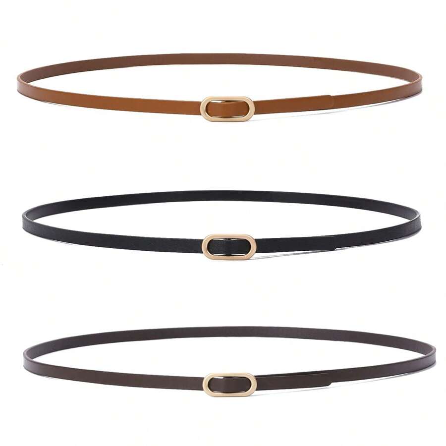 3pcs/1pc Oval Shaped Decorative Buckle,Fashion Versatile,Suitable For Daily Use,Women Suit Belt,Halloween
