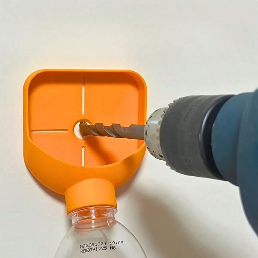 langanhaltend Plastik-Bohrstaub-Kollektor - wasserdicht, ohne Montage, effizientes multifunktionales Bohraufsatz-Zubehör für Heimwerker-Projekte, einfach zu installieren und zu reinigen, langanhaltend Bohraufsatz-Zubehör, Bohrfutter | Orange Bohrhalter | langanhaltend Plastikhalter