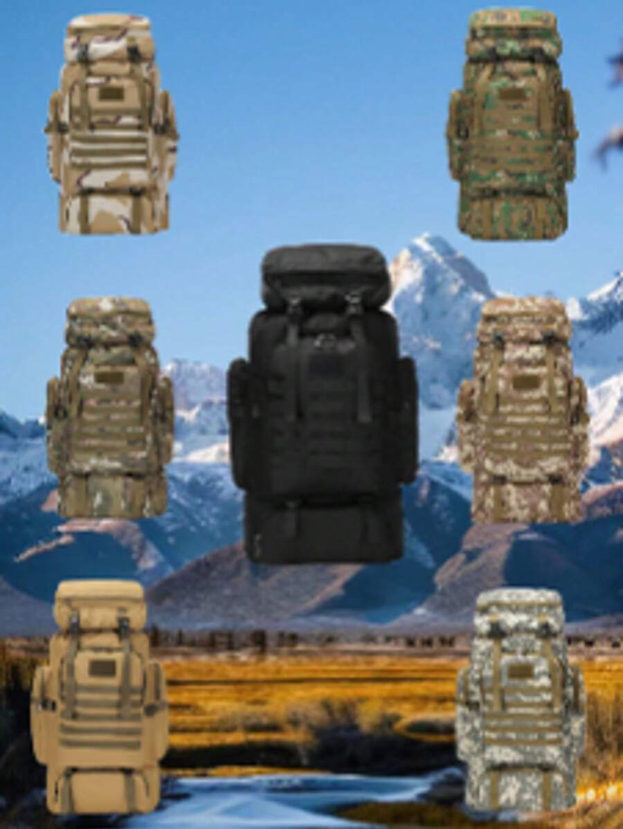 Uma mochila grande unissex para montanhismo ao ar livre, viagens de verão, bolsa esportiva, bolsa de armazenamento profissional para viajantes e praticantes de trilhas.