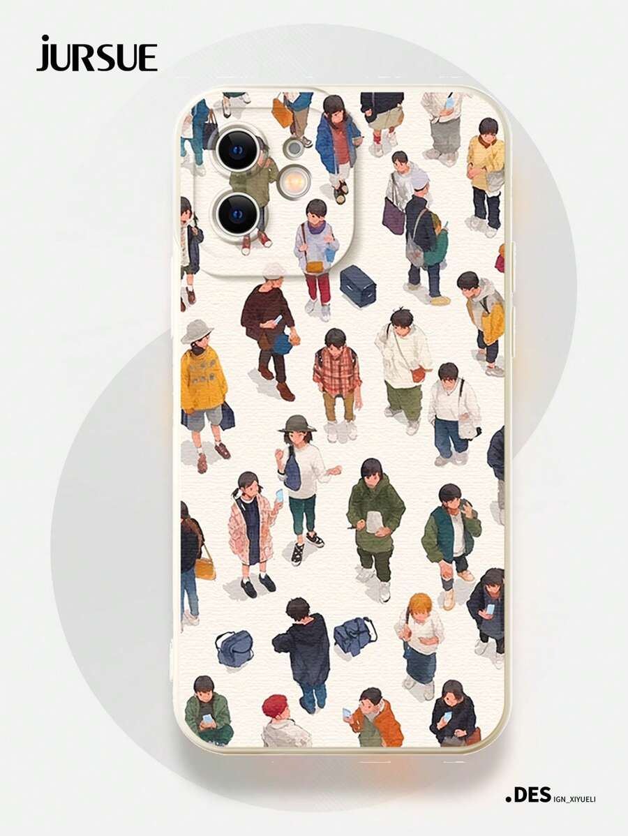 JURSUE Funda de teléfono suave y protectora con diseño divertido y de moda estilo anime JURSUE compatible con iPhone 16, 15, 14, 13, 12, 11 Pro Max, SE 2020, X, XR, XS, 8, 7 Plus YH1009
