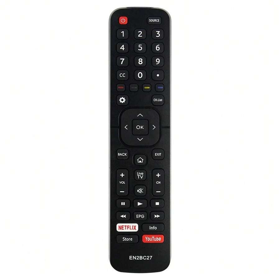 Télécommande de rechange IR Hisen&Se EN2BC27 adaptée pour les téléviseurs Hisen&Se