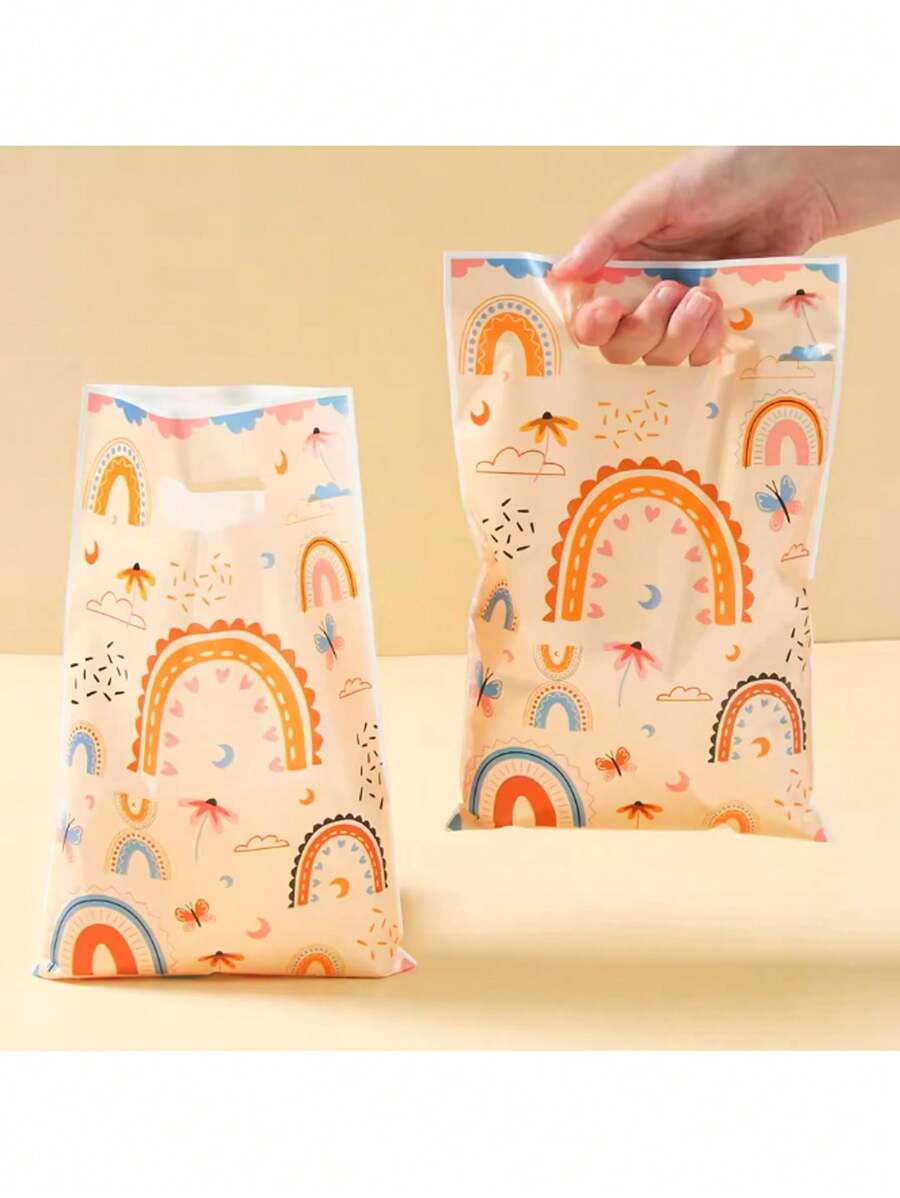 10/25/50pcs,Bohemian Rainbow Goody Bag Candy Bags Wedding Party Decor Outdoor Party Birthday Supplies Shower Decor Gift Bags