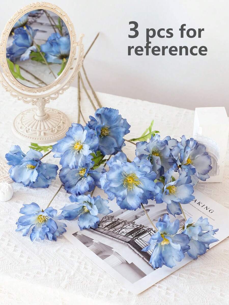 1pc Artificial Flower Stem, Valentine Day, Gift Gifts Birthday Graduation,Garden Decor,Outdoor Plant,Gardening,Fake Flowers