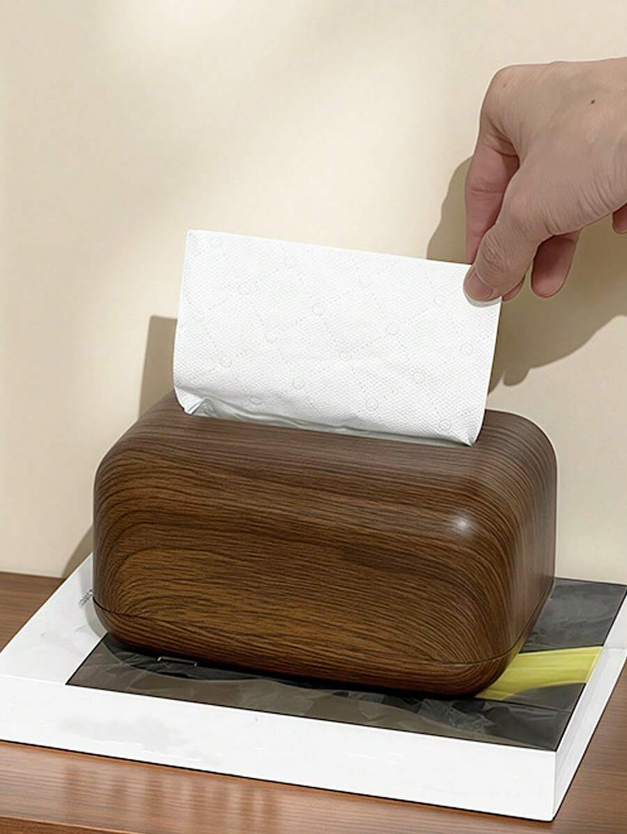 1pc Multifunctional Paper Towel And Wet Wipes Holder With Safety Sealed Lid - Dust Proof Plastic Storage Box For Bathroom, Bedroom, Office And Home Organization Storage Box, Toilet Paper Storage Container