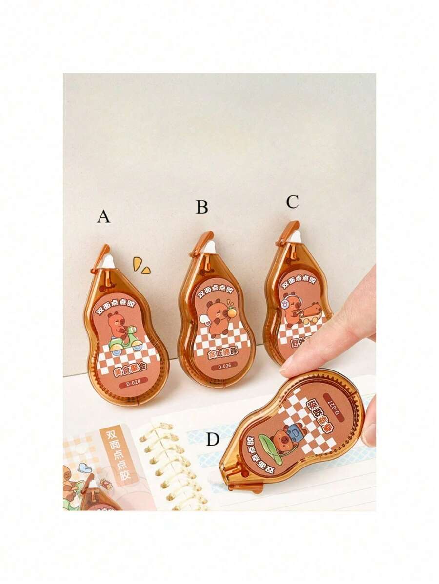 1pc Women's Brown Creative Card Holder Sticker Suitable For DIY Planner, Creative Gift, Practical School Supplies,Back To School