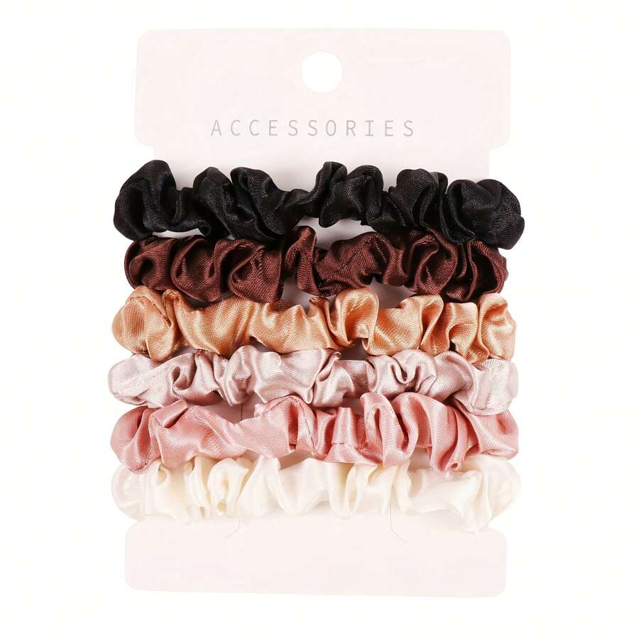 4 pièces Ensemble de petits élastiques à cheveux - Mini chouchous sans couture pour femmes, élastiques invisibles sans marque, bandeaux de cheveux minimalistes pour le bureau, le sport, les voyages
