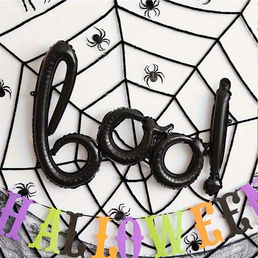 1 Stück 113*44cm Boo! Buchstaben Folie Ballon aufgepumpt Halloween Party Banner Hintergrund Dekoration