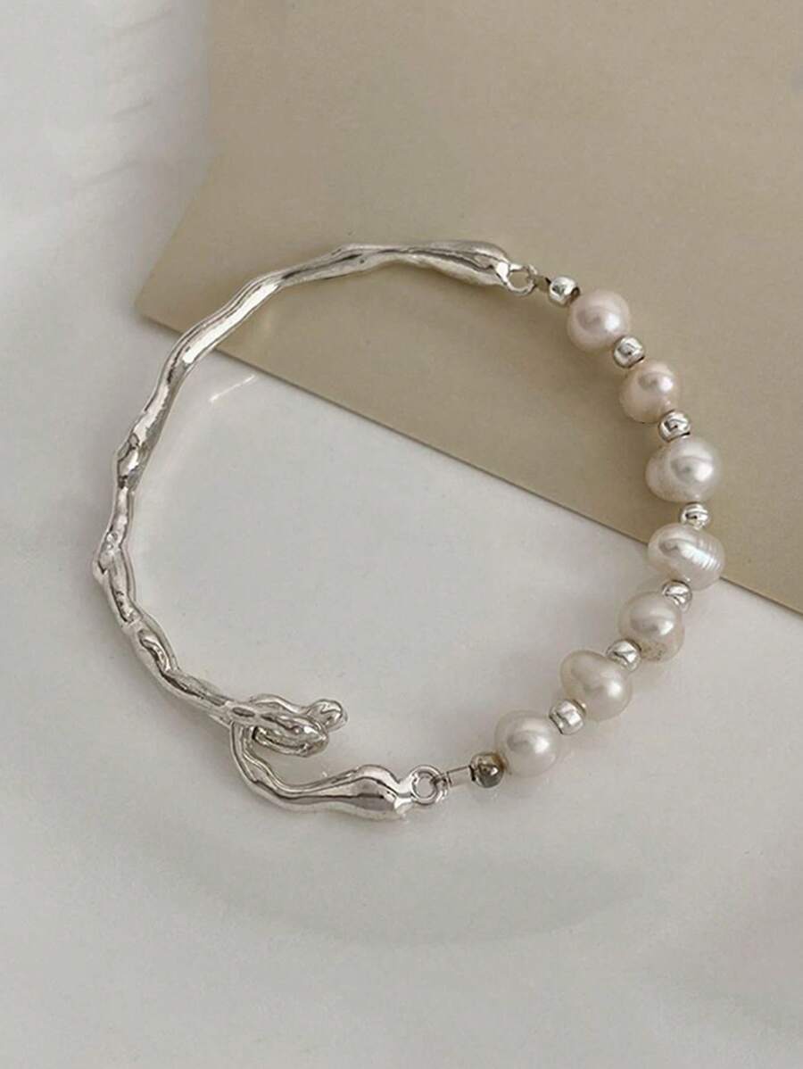 1 Pulsera elegante y exclusiva de perlas falsas vintage para mujer, regalo ideal para el día a día, vacaciones, festivales de música, aniversario, pareja o ella