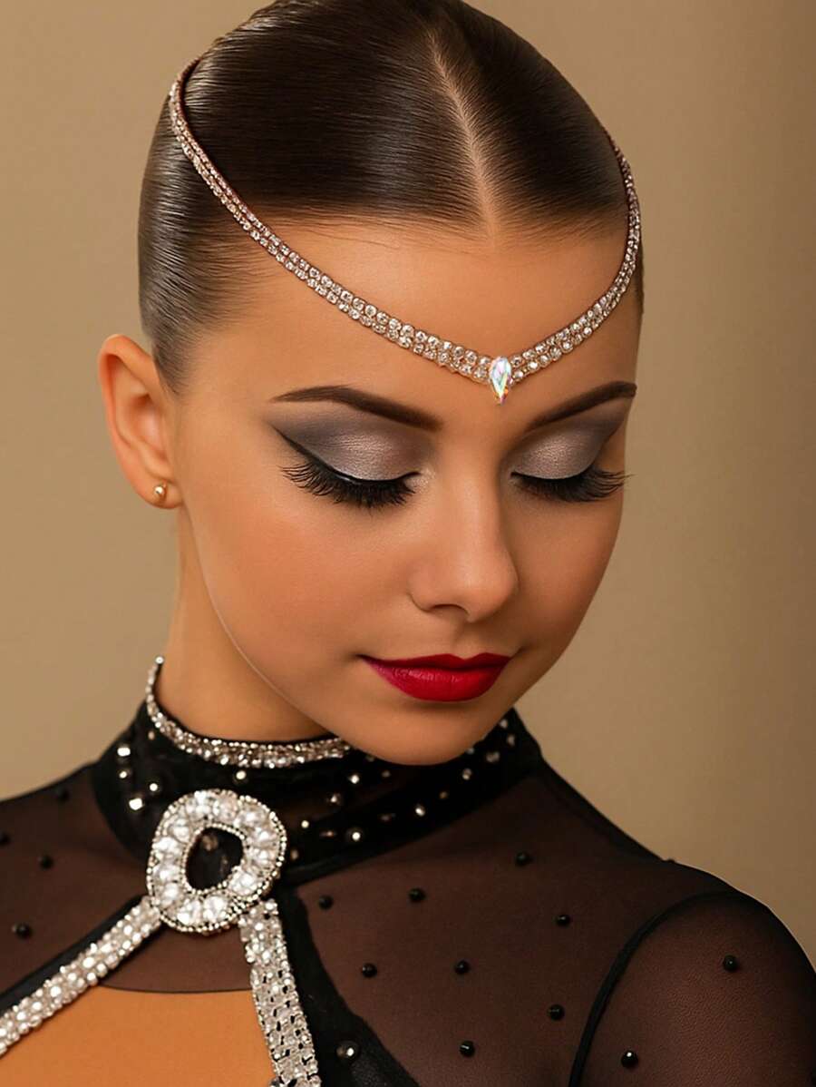 1 pièce Serre-tête goutte d'eau, accessoires de cheveux de mariée, chaîne de cheveux style mori, bijoux de coiffure