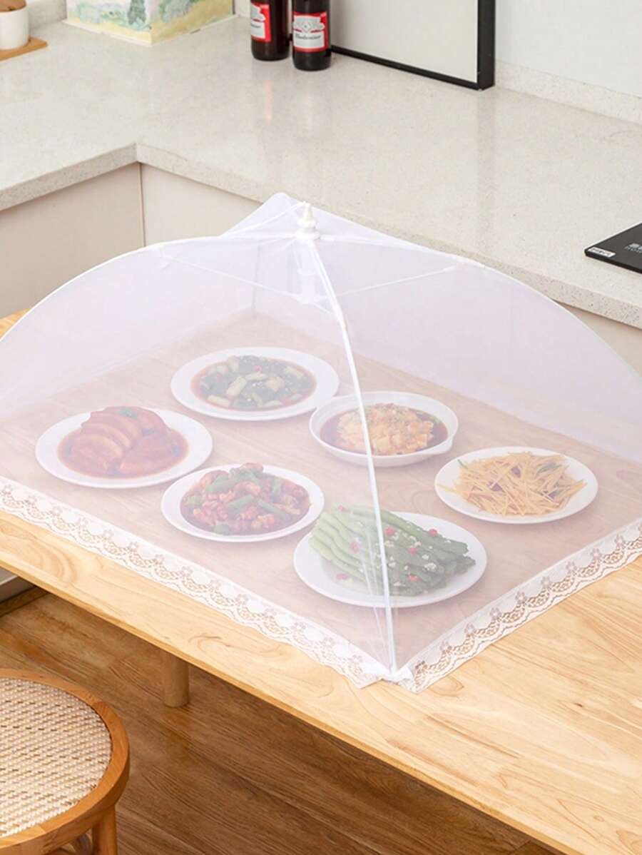 1pc Large Foldable Food CoverAnti-Fly Kitchen & Outdoor Camping Mesh Tent