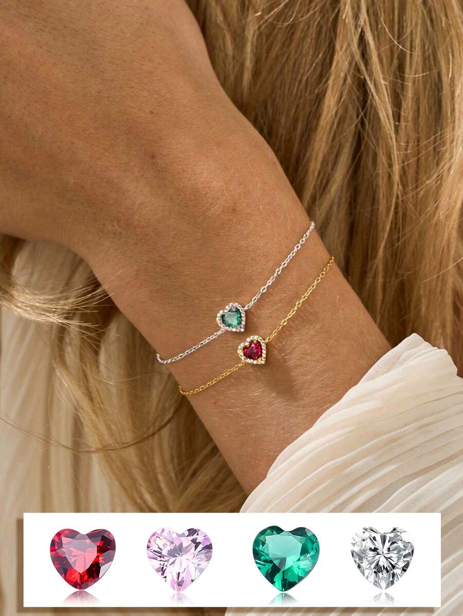 1 peça 925 Prata Esterlina Envolvente Pulseira de Coração Adequado para Mulheres, Dia dos Namorados, Para Uso Diário e Combinação de Deslocamento