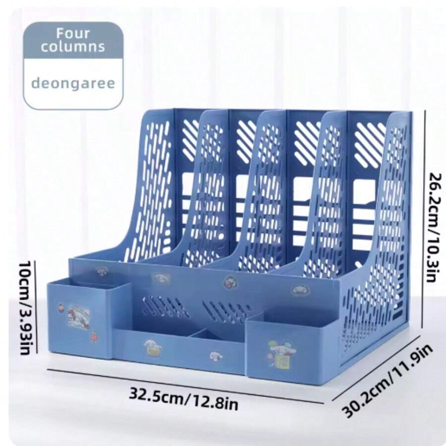 Scatola portadocumenti multicolore, contenitore per documenti da scrivania, cestino portadocumenti multifunzionale, scaffale multistrato, libreria per ufficio
