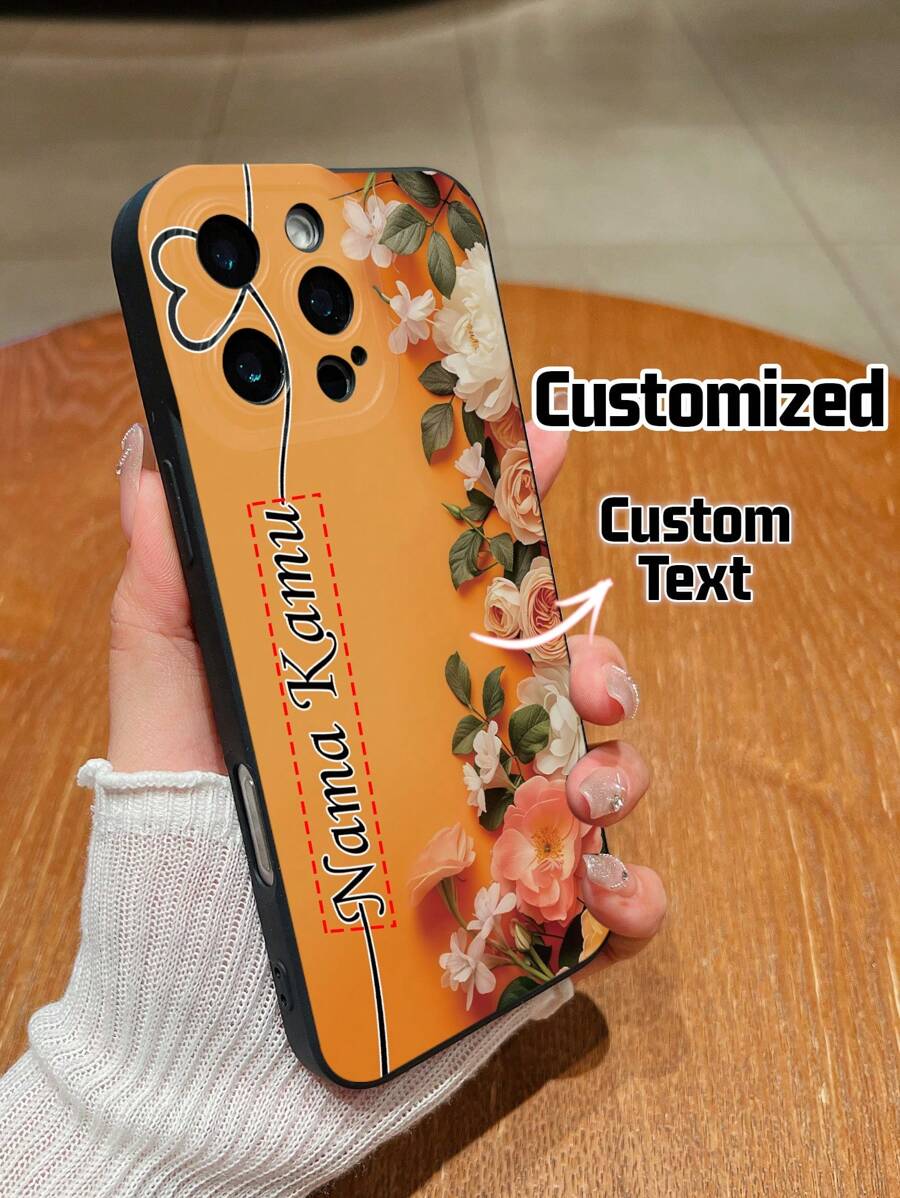 1 Stück personalisierter Unterschriften, Muster, Collagen Vollflächendesign, matter schwarzer Silikon Objektiv Schutz Handyhülle kompatibel mit Apple 16 Pro Max/16 Pro/15 Pro Max/14 Pro Max/13 Pro Max, Galaxy S22 Ultra/S23 Ultra/S24 Ultra, OPPO A54, Redmi, P30/P30 Pro, Honor - geeignet für den täglichen Gebrauch und als Geschenk zur Erinnerung
