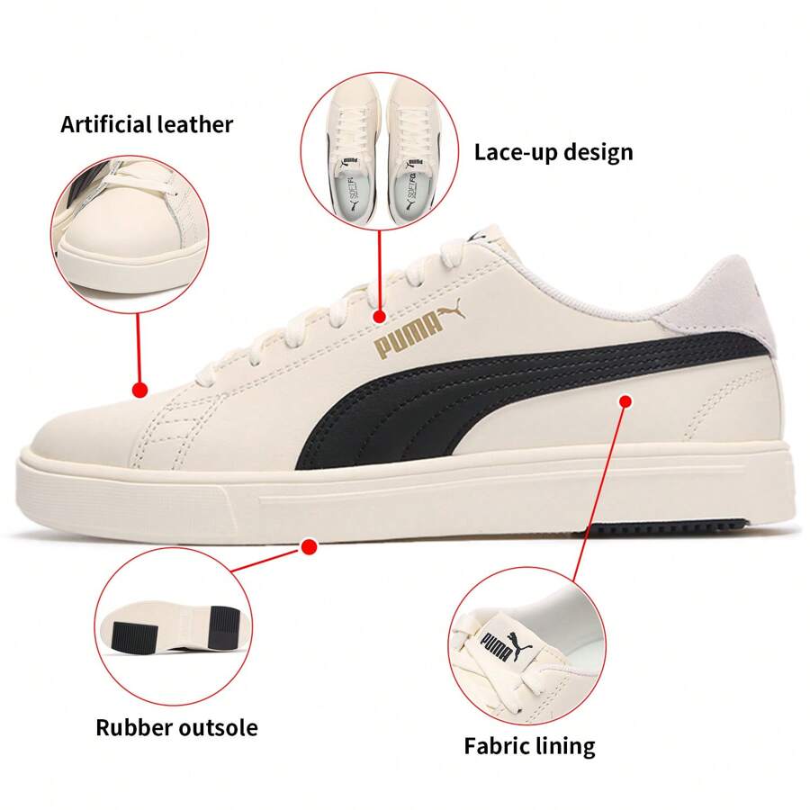 Puma Men/Women Casual Vulcanized Sneakers, Low-Top Breathable Shock-Absorbing Casual Shoes