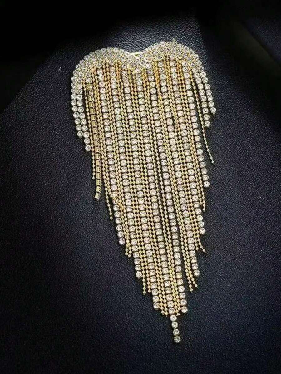 1 pieza Broche de mujer con forma de corazón y borla, decoración elegante para uso diario, boda y fiesta