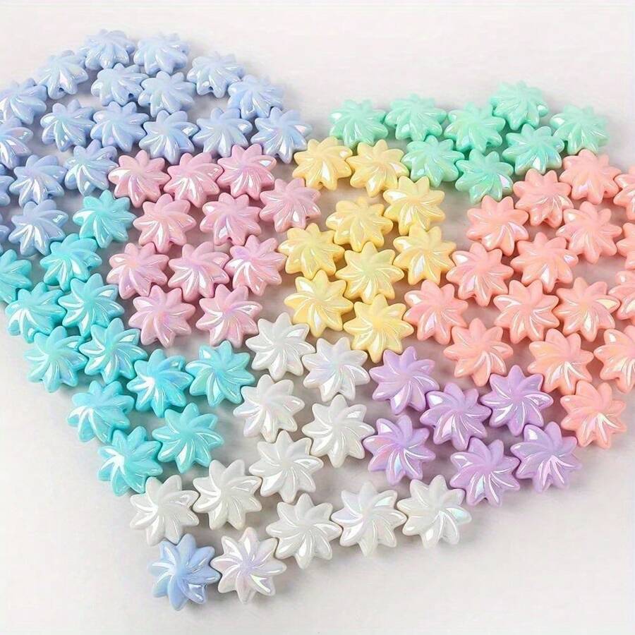5 piezas de cuentas acrílicas multicolor de 29mm, con forma de flor espiral, para manualidades DIY de joyería, pulsera